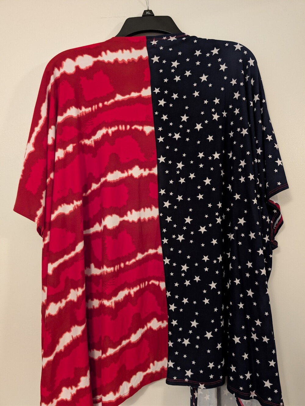 NWT Liberty Park Plus 1X | Stars & Stripes Kimono | USA 250th Patriotic Duster